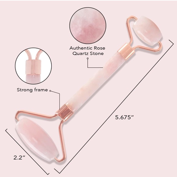 Kitsch 🩷 Face Massager Rose Quartz Face Roller - Picture 2 of 11